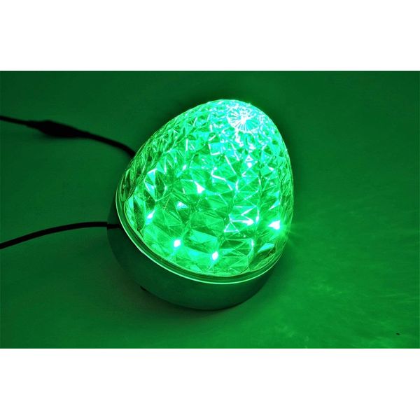 Truck LED Crystal S Marker 24V [Clear/Green] Car Width Light, Inner Plating
