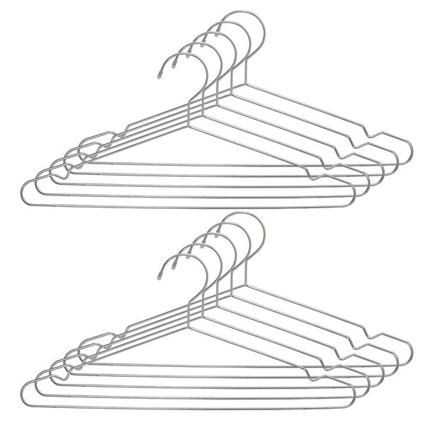 Sawafuji Clothes Hangers Stainless Steel Hangers SU-10C Set of 10