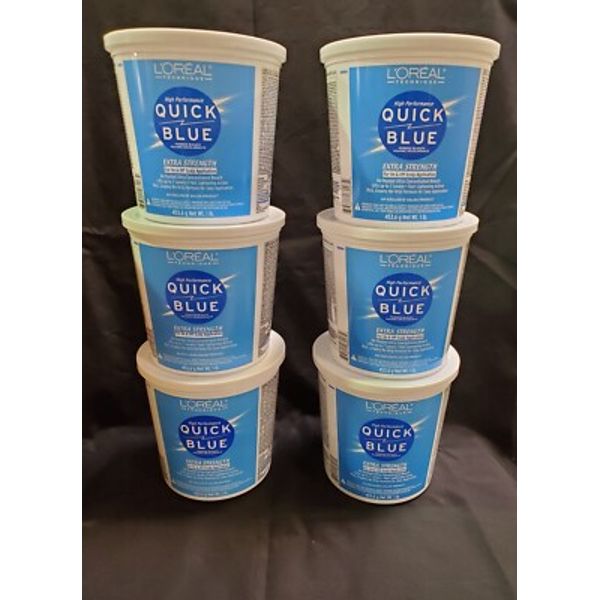 L'OREAL Quick Blue Extra Strength Powder Hair Bleach 1 lb (6 Pack)
