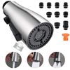 (UTD)Metal Kitchen Faucet Head Replacement, 3-Function Pull Down Spray Head