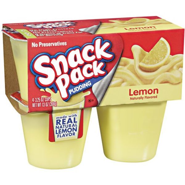 Snack Pack Pudding Lemon 4-3.25oz Cups 2-packs