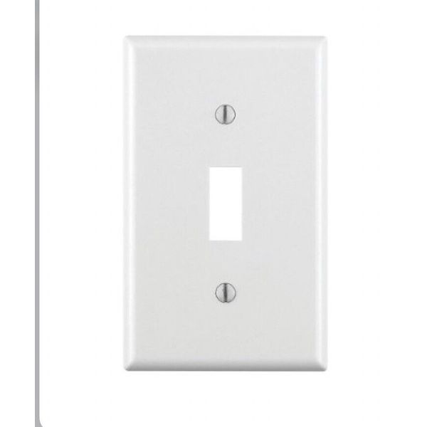 Leviton 88001-WMP  1-Gang Toggle Device Switch Wallplate, Standard Size,4 PAC