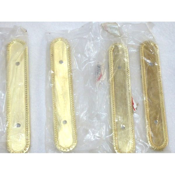 Lot of 4 Allison Gold Tone Cabinet Backplate For Drawer Pulls 3 on center