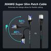 CableGeeker Patch Cables Cat8 5ft 24 Pack Slim, Cat8 Ethernet Patch Cable 40G 2000MHz Support, Snagless RJ45 Cat 8 Patch Cable for Patch Panel to Switch, Flexiable Network Cable - 5 Feet Black