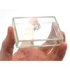 Rectangular Hollow Fillable Glass Box with Plug - 3" x 2" x .7" - Eisco Labs