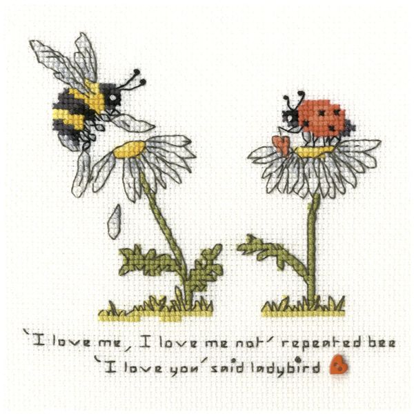 Bothy Threads Love Me, Love Me Not Counted Cross Stitch Kit