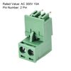 sourcing map 2-Pin 5.08mm Pitch Right Angle PCB Screw Terminal Block Connector 10 Sets