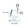 Lishae Ear Piercing Kit, 8 Pcs 4mm Disposable Self Ear Pericings Kit with Ear Studs and 1Pcs Piercing Gun Aid Pierce Kit Tool