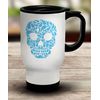 Shopagift Light Blue Skull Travel Mug Gift Cup