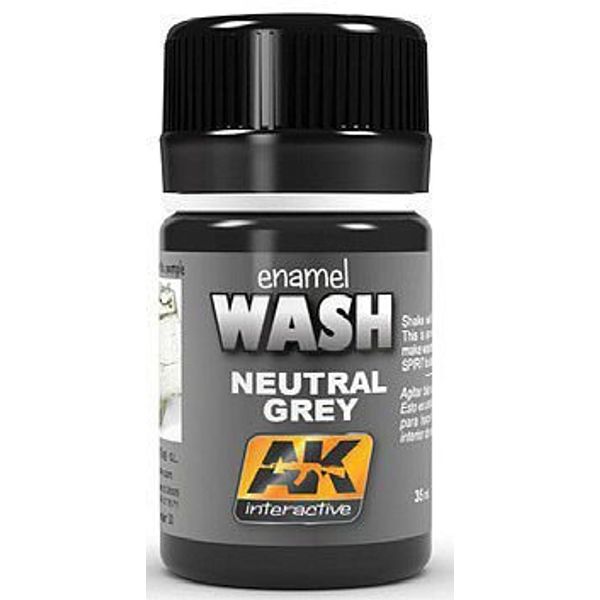 AK Interactive Neutral Grey Wash Enamel Paint 35ml Bottle