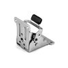 QWORK® 4 Pack Folding Lock Extension Self Locking Foldable Hinge Hardware for Table Bed Leg Feet Screws Included - Silver