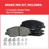 Front Brake Pad Kit for 2010-2012 Lexus HS250h , Ceramic Material