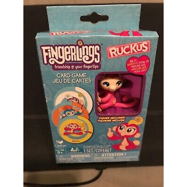 NEW IN BOX! 2018 Fingerlings Ruckus Card Game Toy! Figure Included Rare