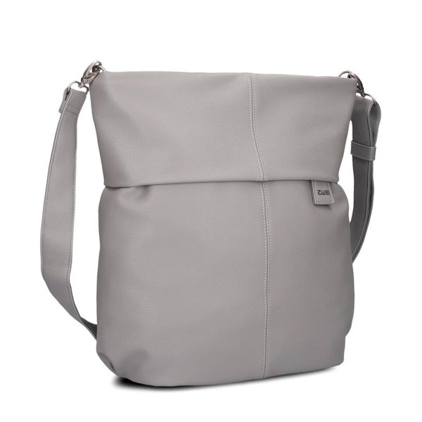 Zwei Damen Handtasche Mademoiselle M140 Umhängetasche 12 Liter klassische Crossbody Bag aus hochwertigem Kunstleder, DIN-A4 passend, ideale Tasche für die Arbeit, Büro oder Uni (foggy)