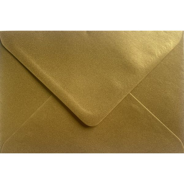 5" x 7" (133x184mm) Coloured Envelopes for Greeting Cards Wedding Invitations & Crafts Pack of 25 (Pearl Gold)