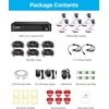 ZOSI Security System H.265+ 5MP Lite 8CH DVR+6 1080P Bullet Camera Remote Access