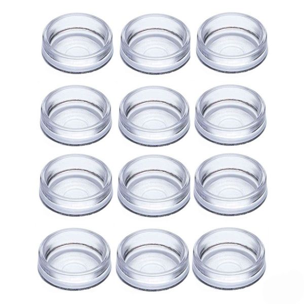 firstdeal 12pc Clear Castor Cups Carpet floor Protector for Sofa chair bed Furniture Caster Cups