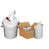Spunlace Wipes - 4 Large Perforated Rolls & Dispenser Pail
