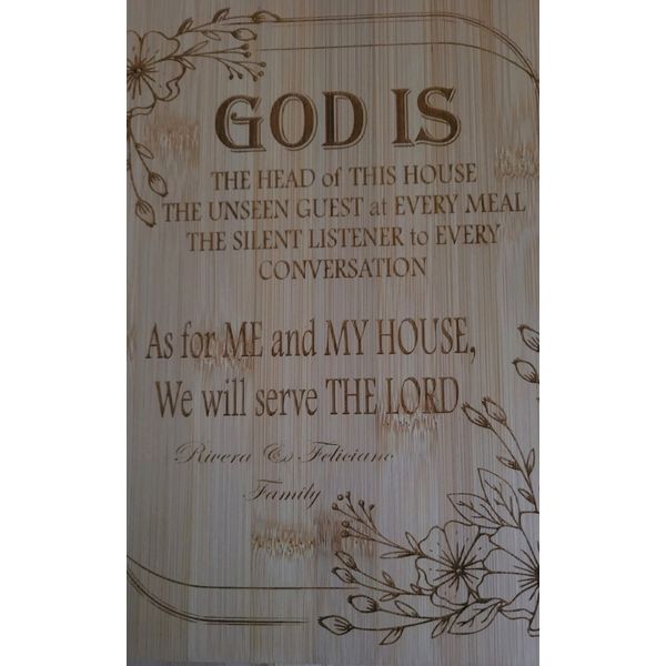 Personalized Bamboo Cutting Boards (Round/Square) Wall Decor And Gift