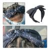 AIXITONG Hair Hoop Printed Bow Tie Hair Band Vintage Big Bow Hairband for Women Sports Workout