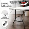 6FT Portable Half Folding Picnic Table - Ideal for Camping, Parties & Events