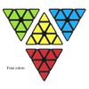 TANCH QIYI Pyramid Speed Cube 3X3 Triangle Magic Cube Puzzle Toy (Black)