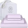 Cotton Full Size Sheet Set, Deep Pocket, Fade Resistance, 500 Thread Count, Soli