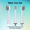 Replacement Flossing Toothbrush Heads for Water Pick SF-01 / SF-02 / SF-03 / SF-04 with Crystal Cap- Compact - 3 Count - White