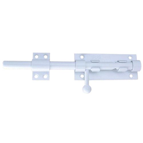 MGGi 304 Stainless Steel Slide Bolt Latch - 12 Inch Heavy Duty Gate Lock with Padlock Hole, Shed Door Latch for Barn Doors, Fence, Shed Security - White Color