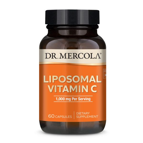 Dr. Mercola Liposomal Vitamin C 1,000 mg per Serving, 30 Servings (60 Capsules), Dietary Supplement, Supports Immune Health, Non GMO, NSF Certified