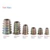 50 Pcs M4/M5/M6/M8/M10 Zinc Alloy Hex Socket Screw Inserts Threaded Insert Nuts Assortment Tool Kit with Plastic Box