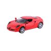 2013 Alfa Romeo 4C Red 5" Diecast Model Pullback - Kinsmart - KT5366RD