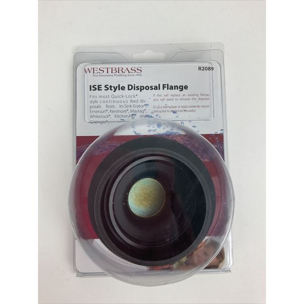 Westbrass R2089-62 4-1/4" Kitchen Sink Disposal Flange And Stopper, Matte Black