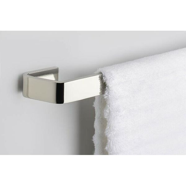 Mid Century Modern Contemporary Polished Chrome Zinc Towel Bar  Taymor Tenor 9"