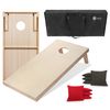 Tailgating Pros Solid Wood Premium Cornhole Boards with Corn Filled Bags - Regulation or Tailgating Size w/Optional Carrying Case & LED Lights