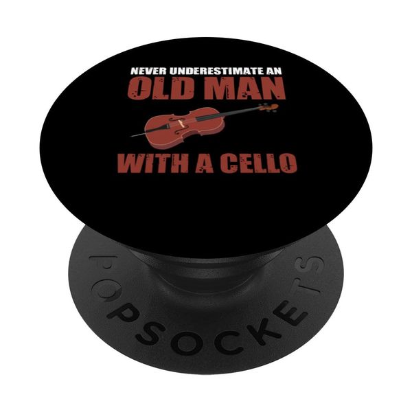 An Old Man With A Cello Cellist Music PopSockets Swappable PopGrip