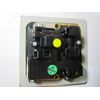 Replacement for Volex 1 Gang Switched Socket 13A Double Pole Black Interior Polished Brass Flat