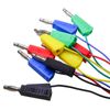Cleqee Stackable Banana Plug Breadboard Male Jumper Wire Soft Flexible Silicone Test Lead for Electrical Test