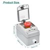 MECCANIXITY IP67 Push Button Box ABS E Stop Button for Indoor and Outdoor Electrical Communication Fire Equipment