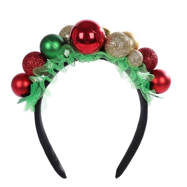 VALICLUD Christmas Hairband Headbands Fancy Ball Bauble Xmas Bells Headbands Hair Hoop Christmas Costume Props for Kids Adults