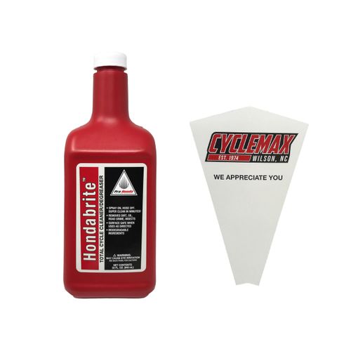 CYCLEMAX One Pack compatible with Honda Hondabrite Total Cycle Cleaner/Degreaser 08732-0032 Contains One Quart and a Funnel