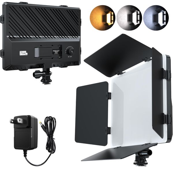 PIXEL Photography Lighting Camera Video Light 20W Bi-Color Dimmable 2500-6500K Led Camera Studio Streaming Lights Photo Video Shooting Photo Lighting (Battery Not Included)