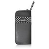 Professional Hair Cutting Case Barber Salon Shears and Combs in Silver Glitter Squares Design