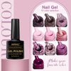 INPING Gel Nail Polish, 10 Colors Purple UV Nail Polish Set, Glitter Purple Pink Plum Red Burgundy Nude Pink Berry Fall Winter Varnish Gel Soak Off UV LED for Christmas Halloween Nail Art Salon