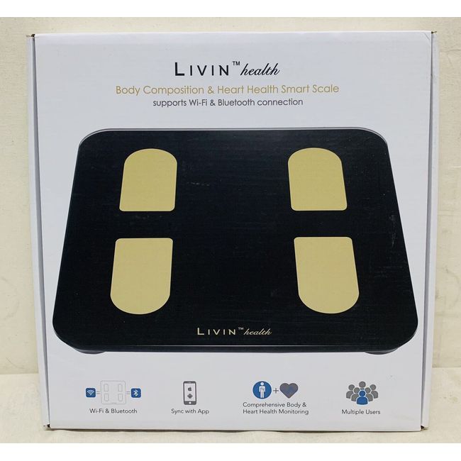 Livin Health Body Composition & Heart Health Smart Scale Wi-Fi NIB