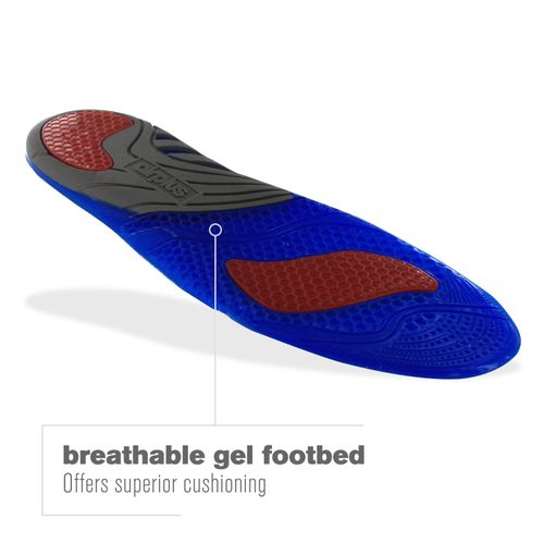Airplus Extreme Active Gel Lightweight and Breathable Shoe Insoles for Cushion and Support, Men's, Size 7-13