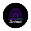 Rheumatoid Arthritis Awareness Boho Rainbow Ribbon PopSockets Swappable PopGrip