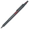 rOtring 2204408 600 Dark Stone, Medium Point, Oil-Based Rollerball Pen, Presentation Box