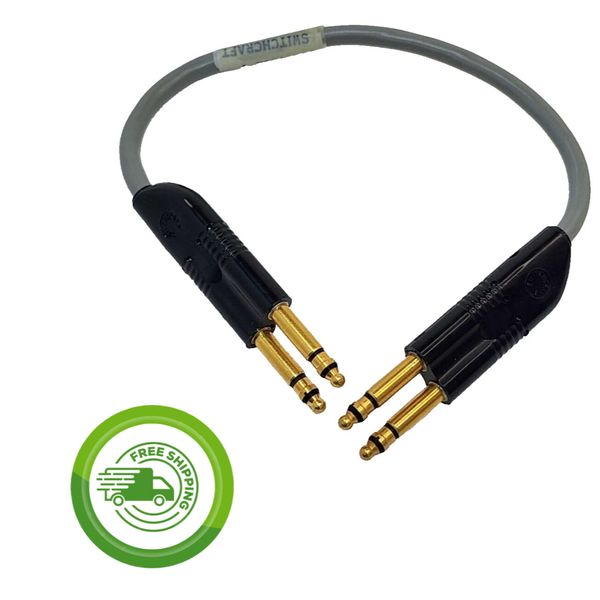 Switchcraft TT121N0 - 6" - 3 Conductor Miniature TT Patch Cord - FREE SHIPPING