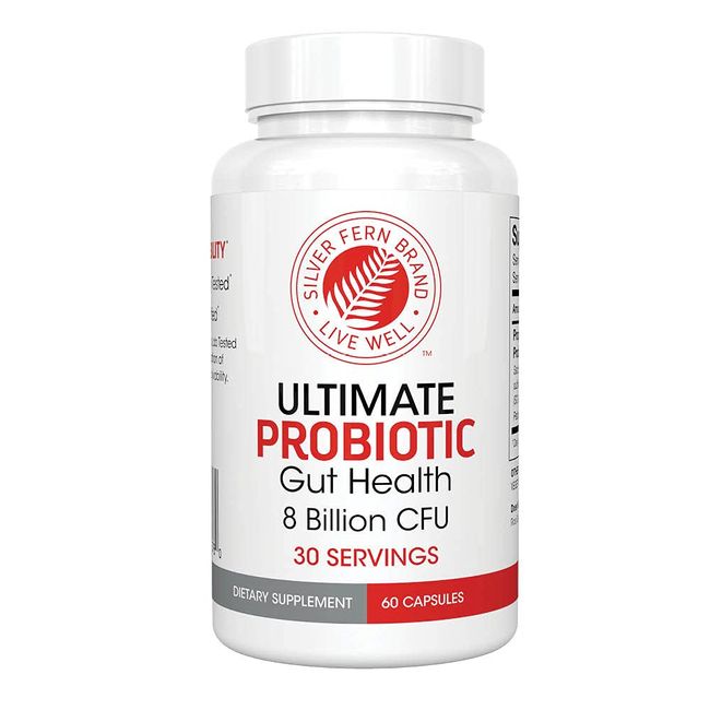 Silver Fern Ultimate Probiotic Supplement Vegicaps - Daily Metabolic Restoration, Proven Survivability, DNA Verified Multi-Strain Bacillus Probiotic Capsules (1 Bottle - 60 Capsules)